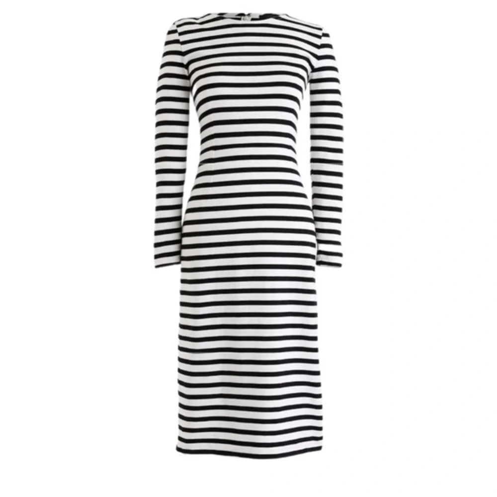 J. CREW Striped Long Sleeve Cotton MIDI Dress‎ Size 2 NWOT Summer Spring Soft